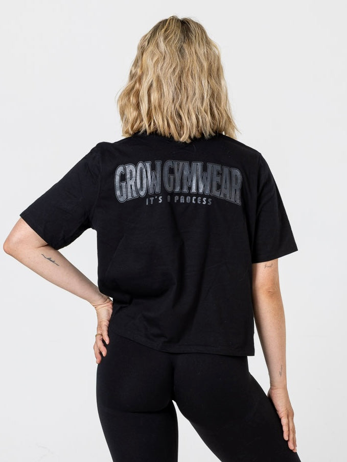 Oversized Shirt 'FORWARD' - Black - Women
