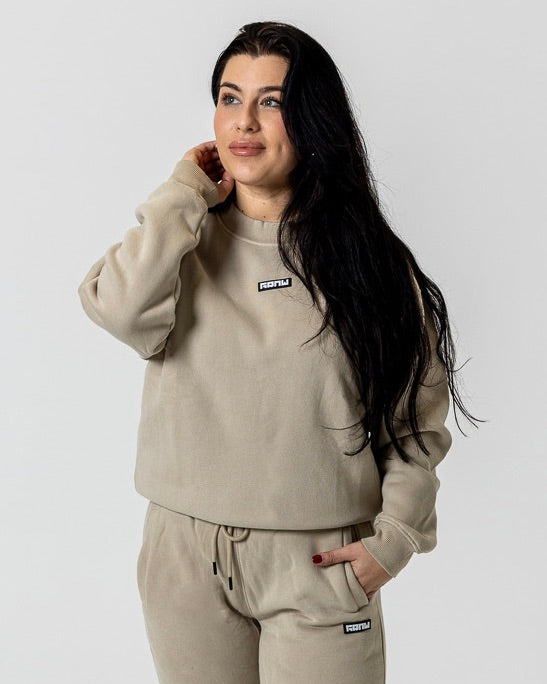 Sweater 'PURE' - Apricot Grey - Women